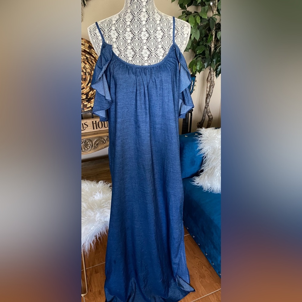 Chambray Maxi Dress - Picture 7 of 13